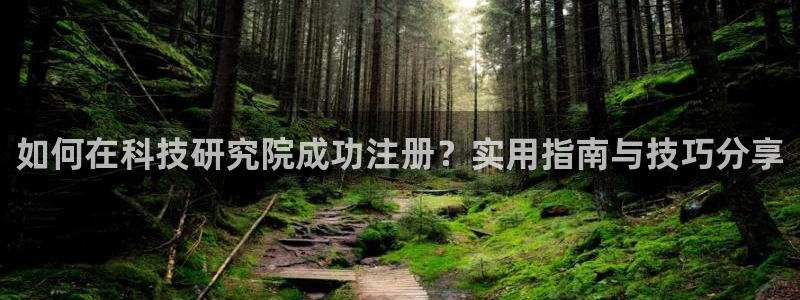 如何在科技研究院成功注册？实用指南与技巧分享
