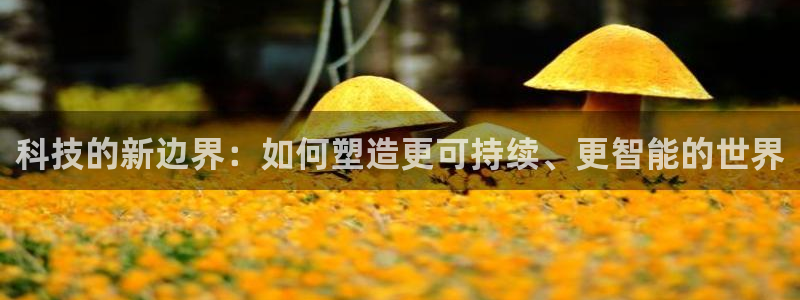 科技的新边界：如何塑造更可持续、更智能的世界